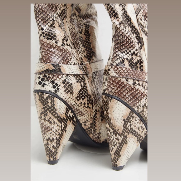 BRAND NEW NEVER WORN PLT Snake Cone Heel Thigh High Western Boot - Picture 4 of 4